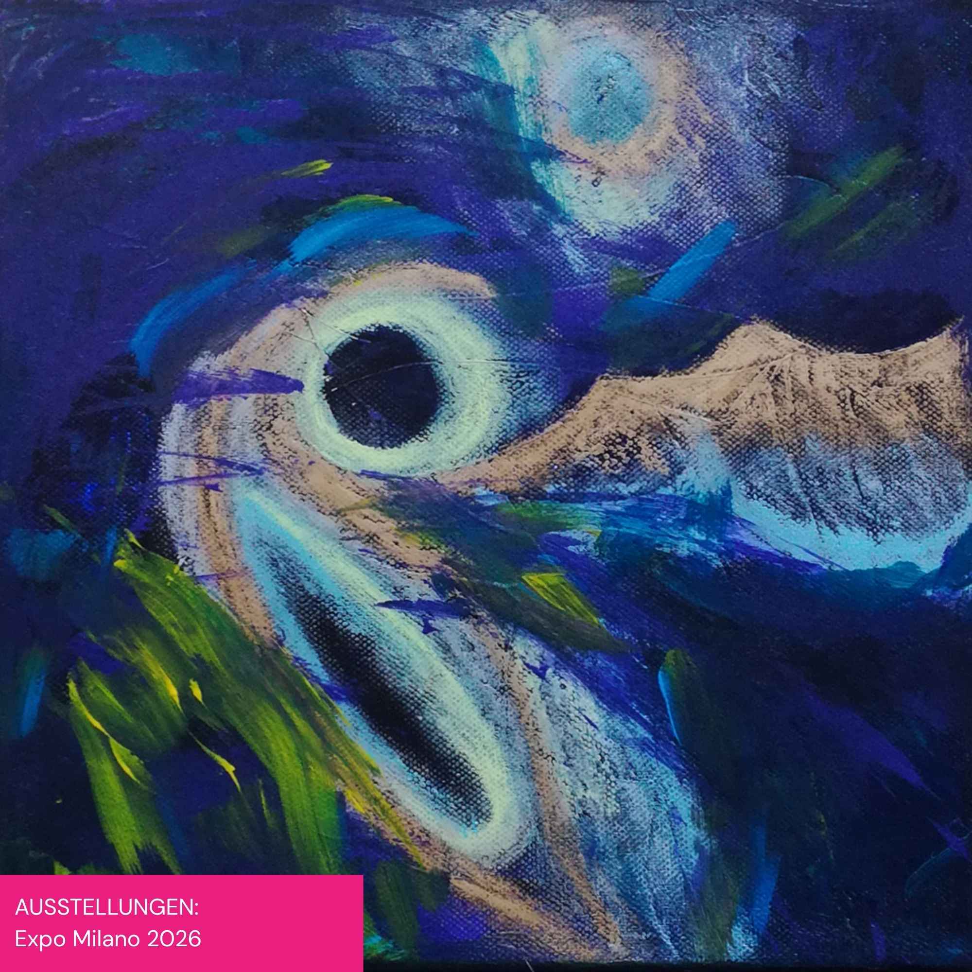 Abstraktes Bild THE EYE, Ausstellung Expo Milano 2026, Künstlerin: Regine Rauin